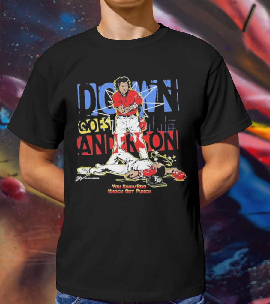 GV Art And Design Down Goes Anderson You Know Bro Knock Out Punch T-Shirt