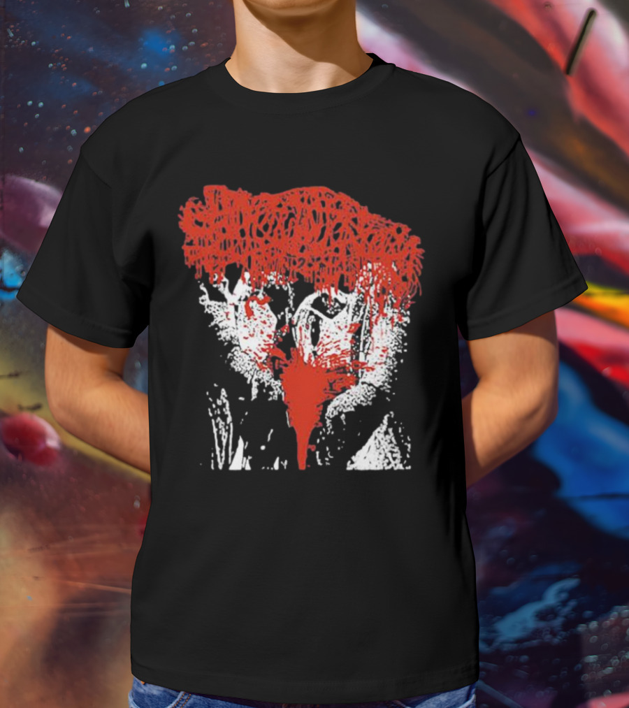 Sanguisugabogg Red And White Horror Mask T-Shirt
