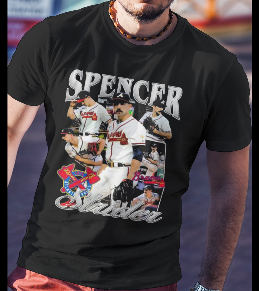 Spencer Strider Braves Pitcher Collage T-Shirt