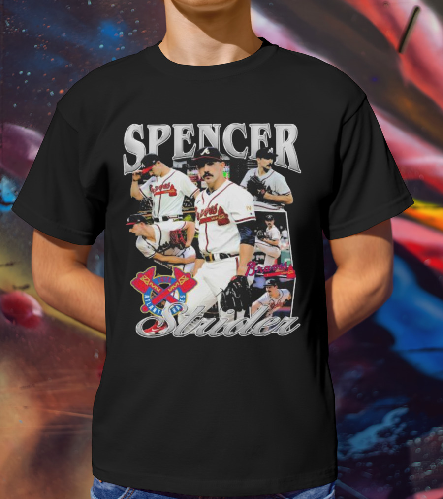 Spencer Strider Braves Pitcher Collage T-Shirt