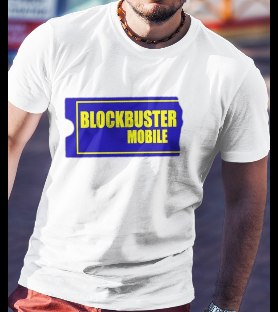 BLOCKBUSTER MOBILE Blue Ticket Nostalgia T-Shirt