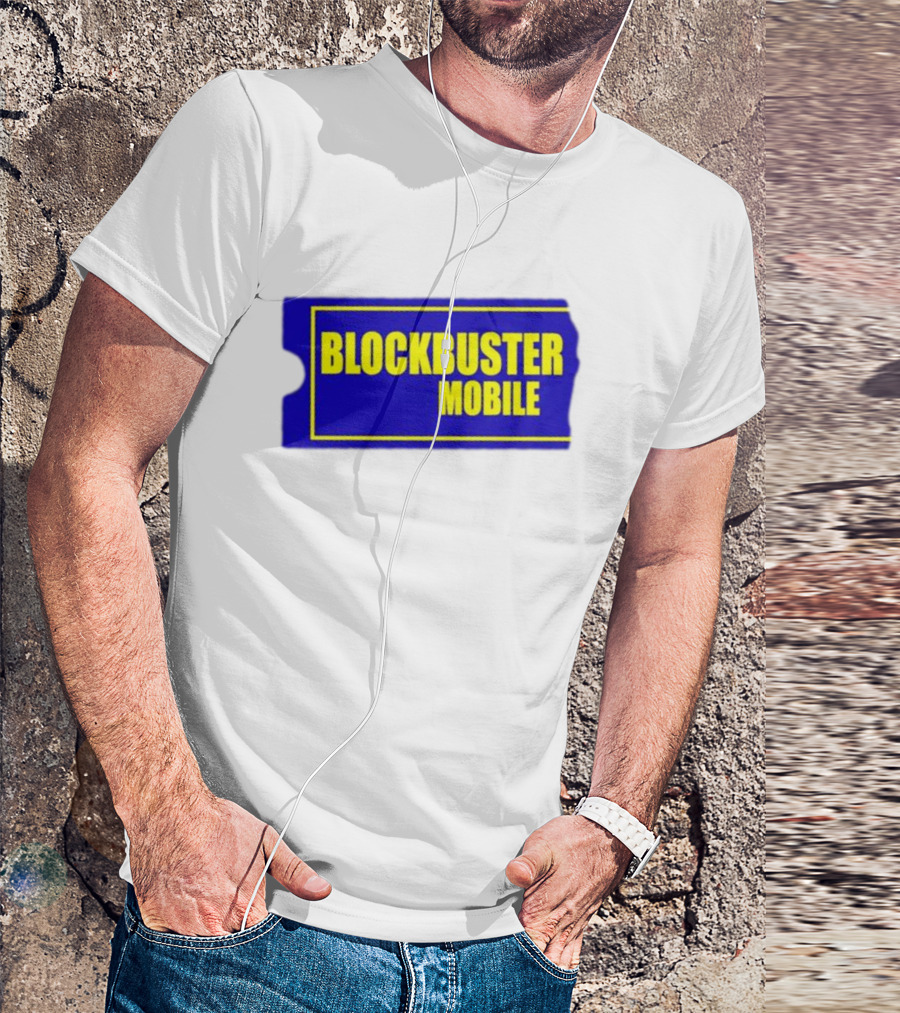BLOCKBUSTER MOBILE Blue Ticket Nostalgia T-Shirt