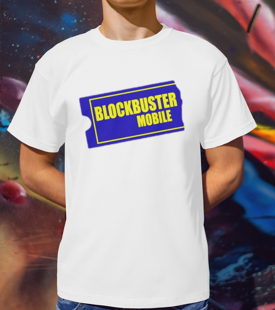 BLOCKBUSTER MOBILE Blue Ticket Nostalgia T-Shirt