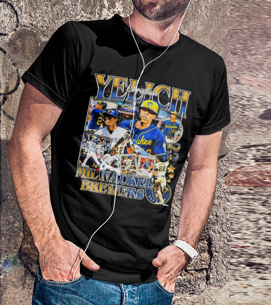 Christian Yelich Milwaukee Brewers 22 Collage T-Shirt