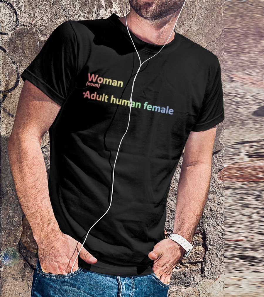 Woman Adult Human Female Noun Pride Rainbow Colors T-Shirt