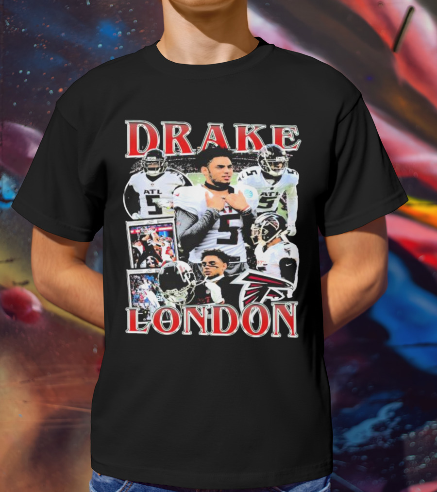 Drake London Atlanta Falcons Player Collage With Falcons T-Shirt
