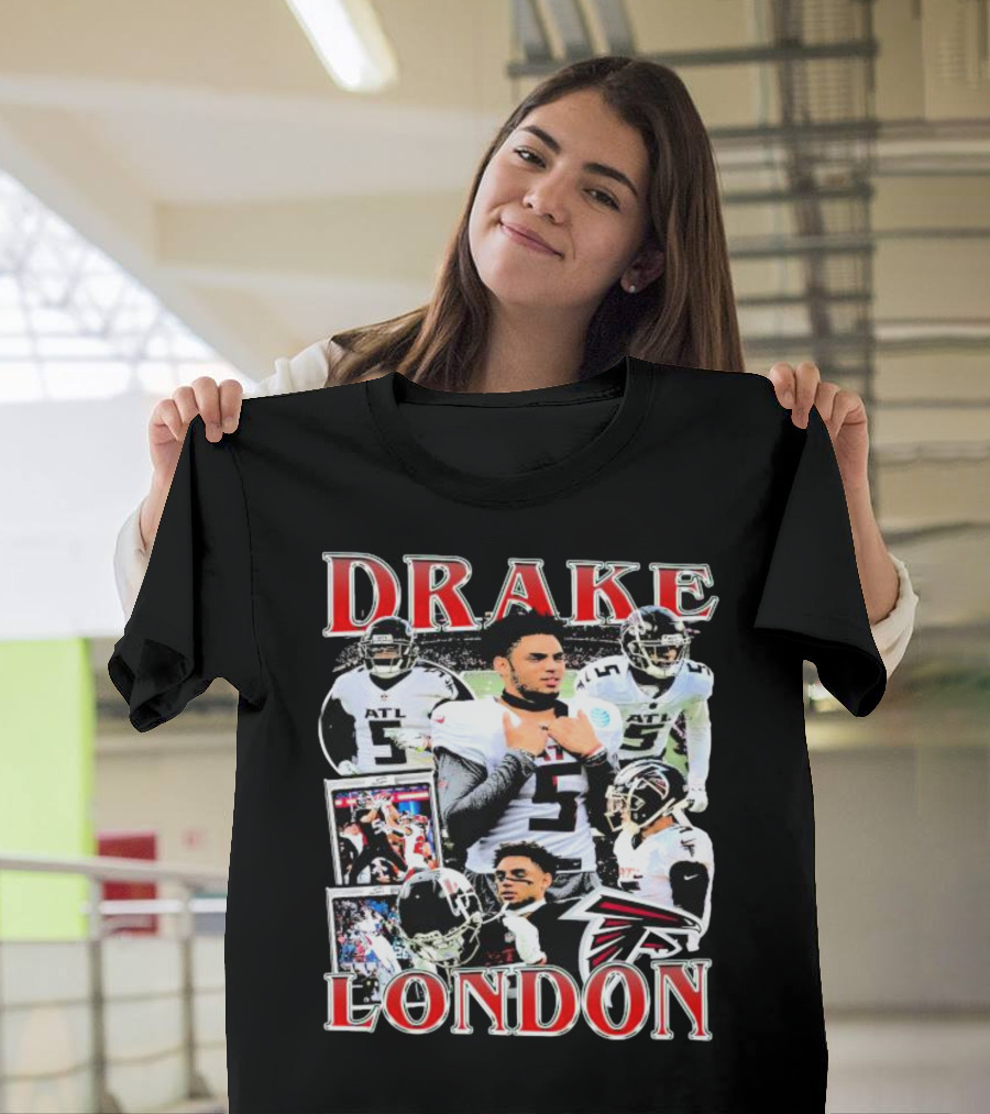 Drake London Atlanta Falcons Player Collage With Falcons T-Shirt