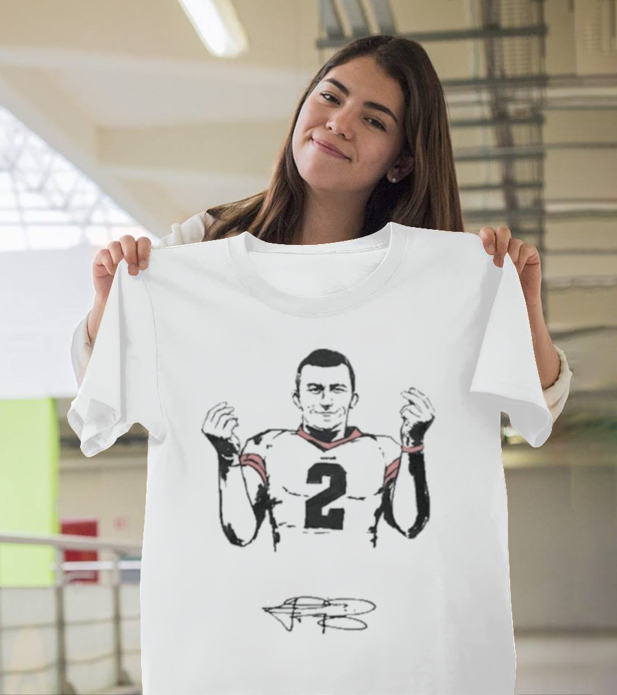 Money Manziel Number 2 Football Pose T-Shirt