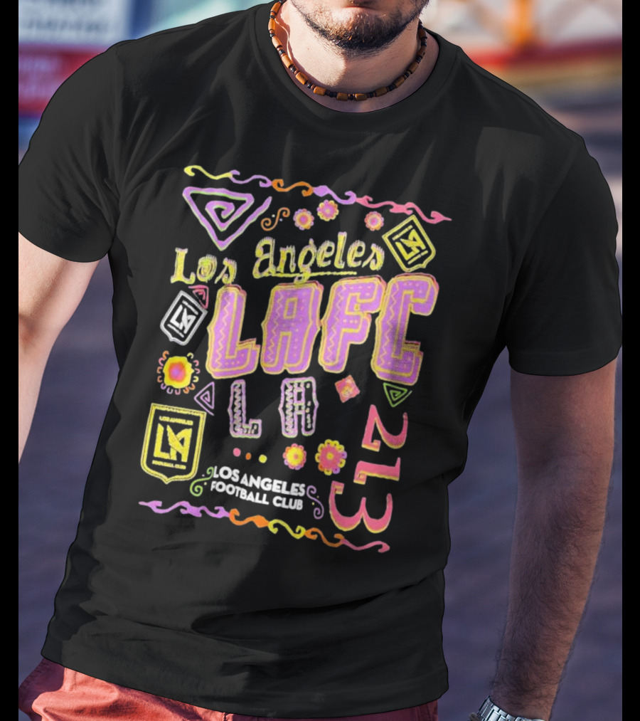 Los Angeles FC Papel Picado 213 LAFC Los Angeles Football Club T-Shirt