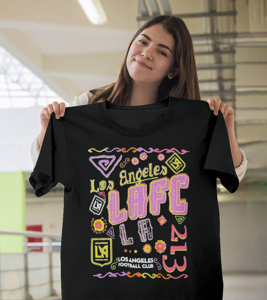 Los Angeles FC Papel Picado 213 LAFC Los Angeles Football Club T-Shirt