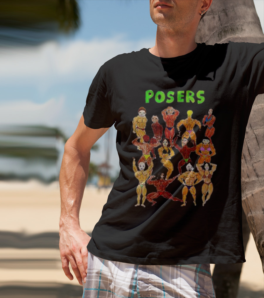 POSERS Bodybuilding Characters Flexing T-Shirt