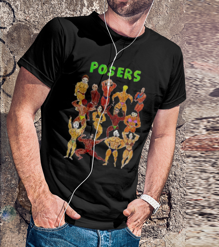 POSERS Bodybuilding Characters Flexing T-Shirt
