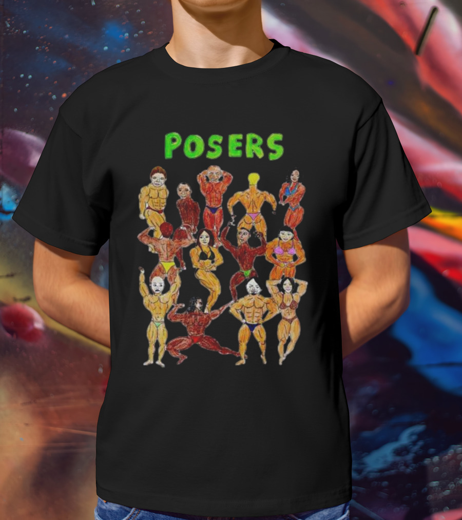 POSERS Bodybuilding Characters Flexing T-Shirt