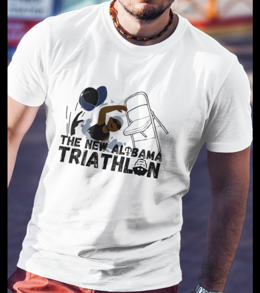 The New Alabama Triathlon Riverboat Swimmer Hat Chair Meme T-Shirt