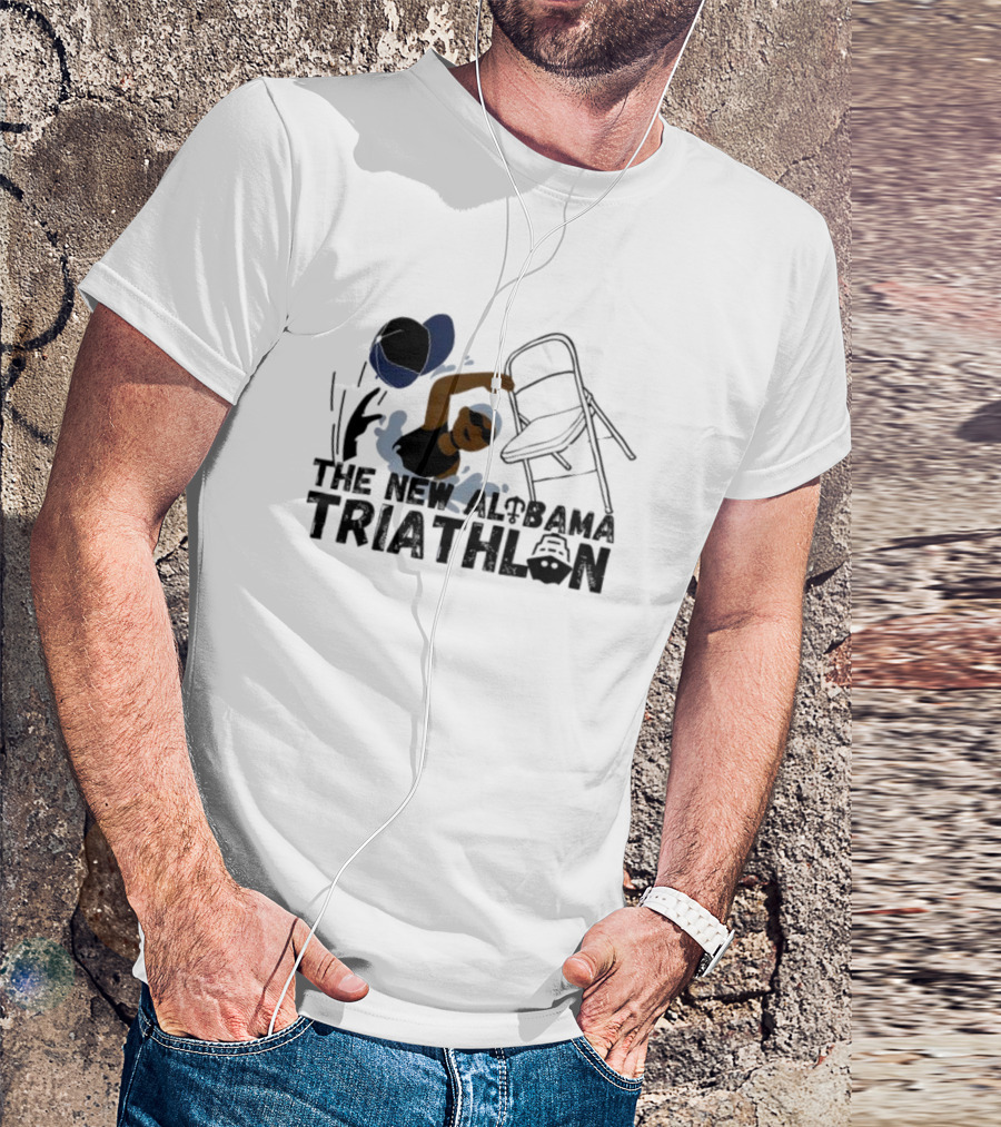 The New Alabama Triathlon Riverboat Swimmer Hat Chair Meme T-Shirt