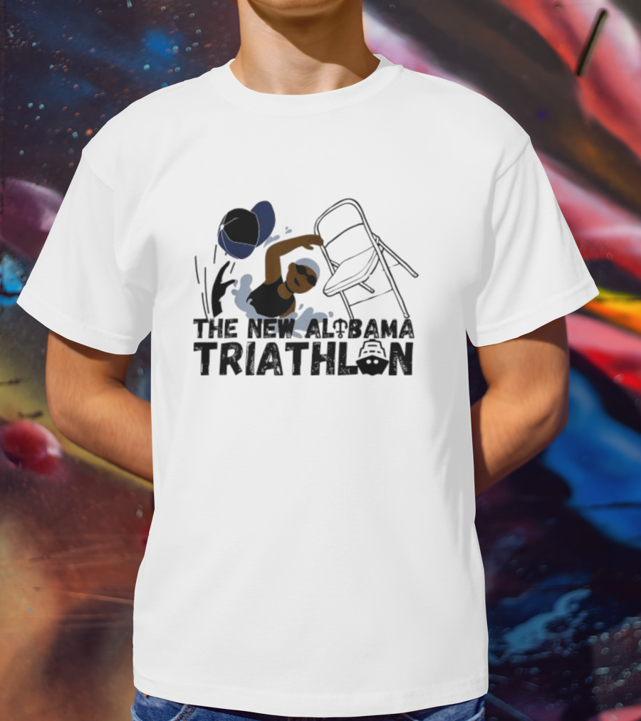 The New Alabama Triathlon Riverboat Swimmer Hat Chair Meme T-Shirt