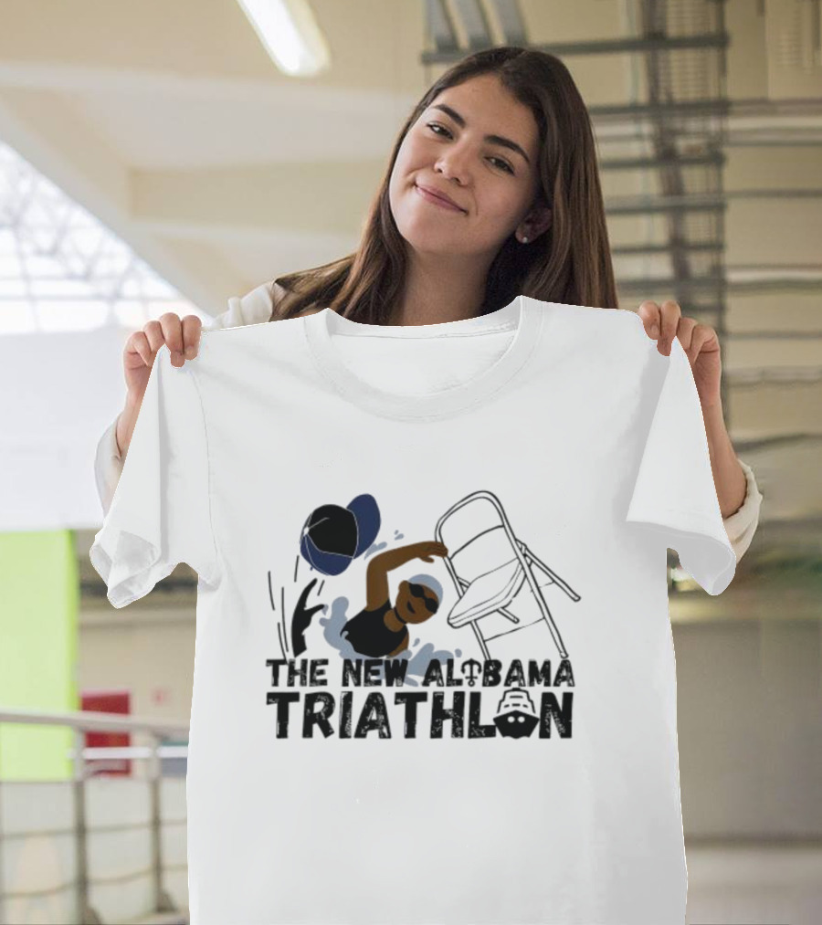 The New Alabama Triathlon Riverboat Swimmer Hat Chair Meme T-Shirt