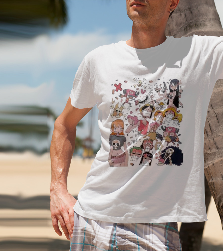 Worldofdarko One Piece Character Collage Animation T-Shirt