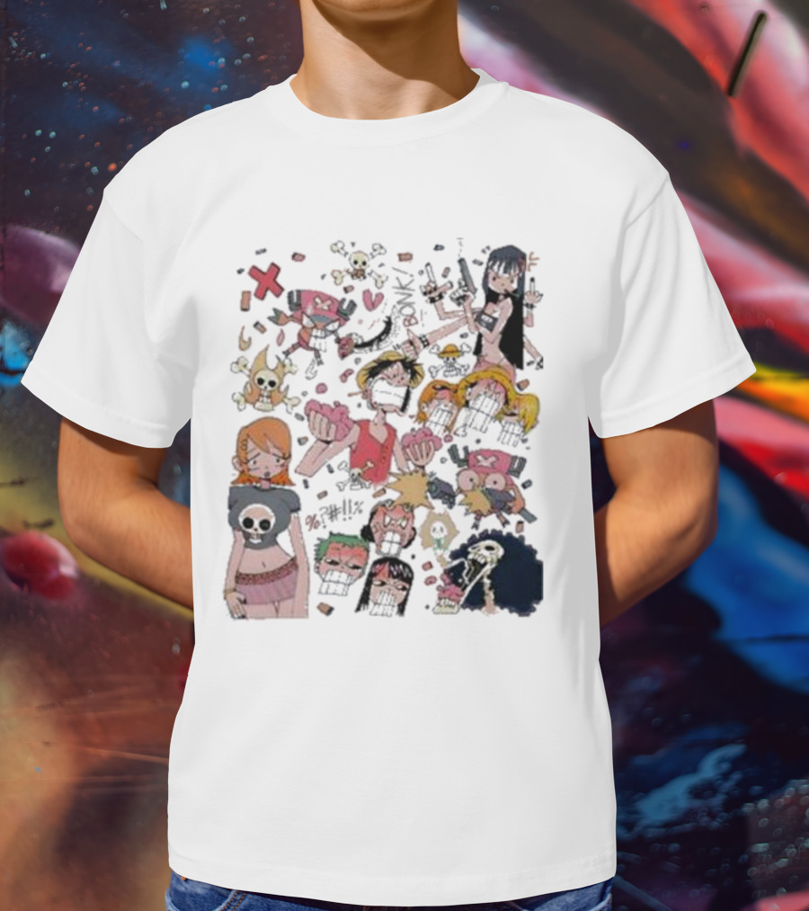 Worldofdarko One Piece Character Collage Animation T-Shirt