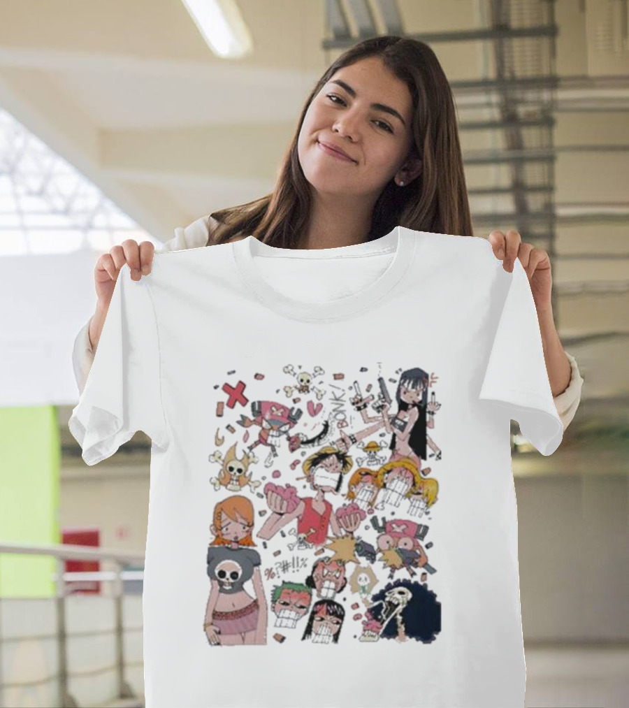 Worldofdarko One Piece Character Collage Animation T-Shirt