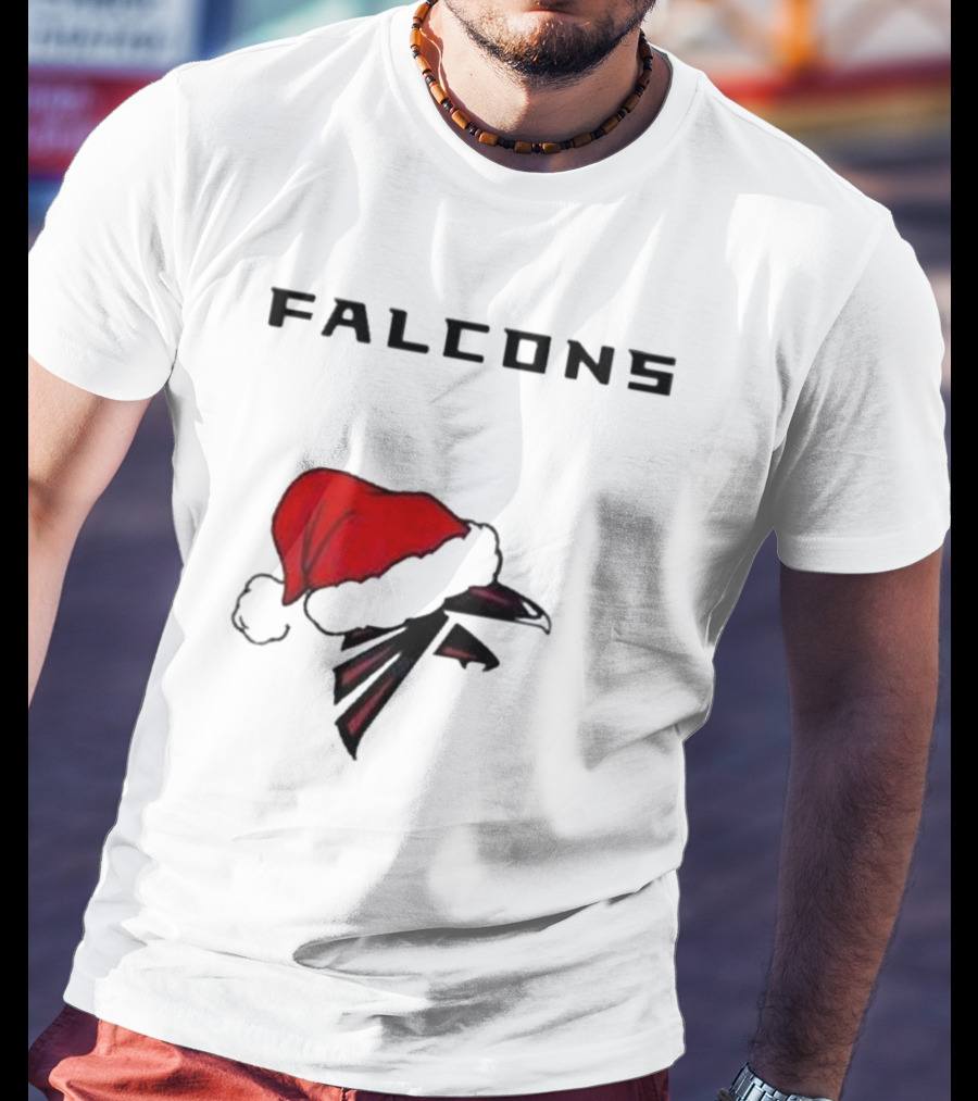 Falcons Santa Hat Christmas Atlanta T-Shirt