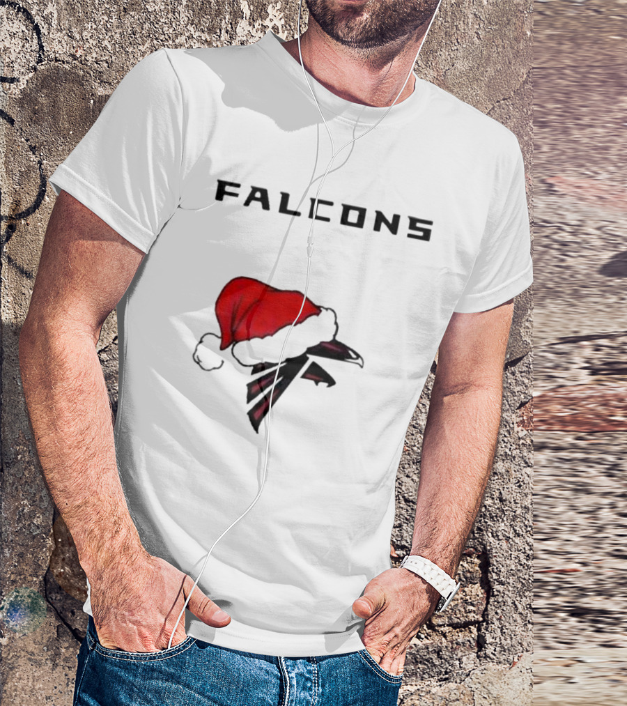 Falcons Santa Hat Christmas Atlanta T-Shirt