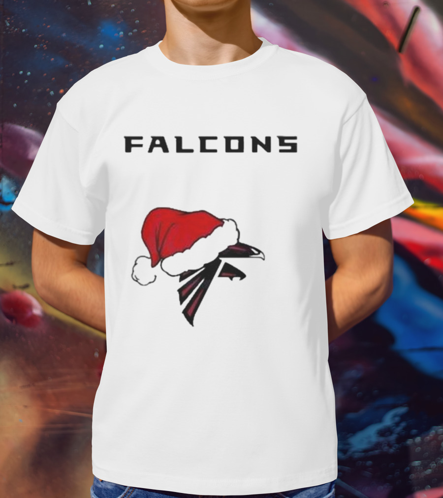 Falcons Santa Hat Christmas Atlanta T-Shirt