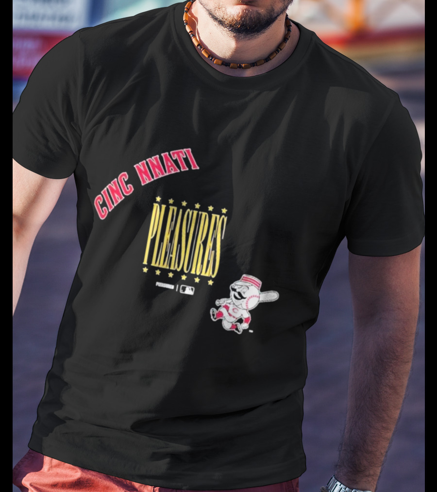 Cincinnati Pleasures MLB Collaboration With Mascot T-Shirt
