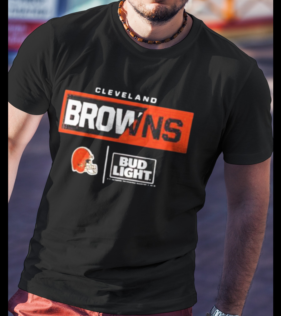 Cleveland Browns Bud Light NFL Partnership With Cleveland Helmet T-Shirt