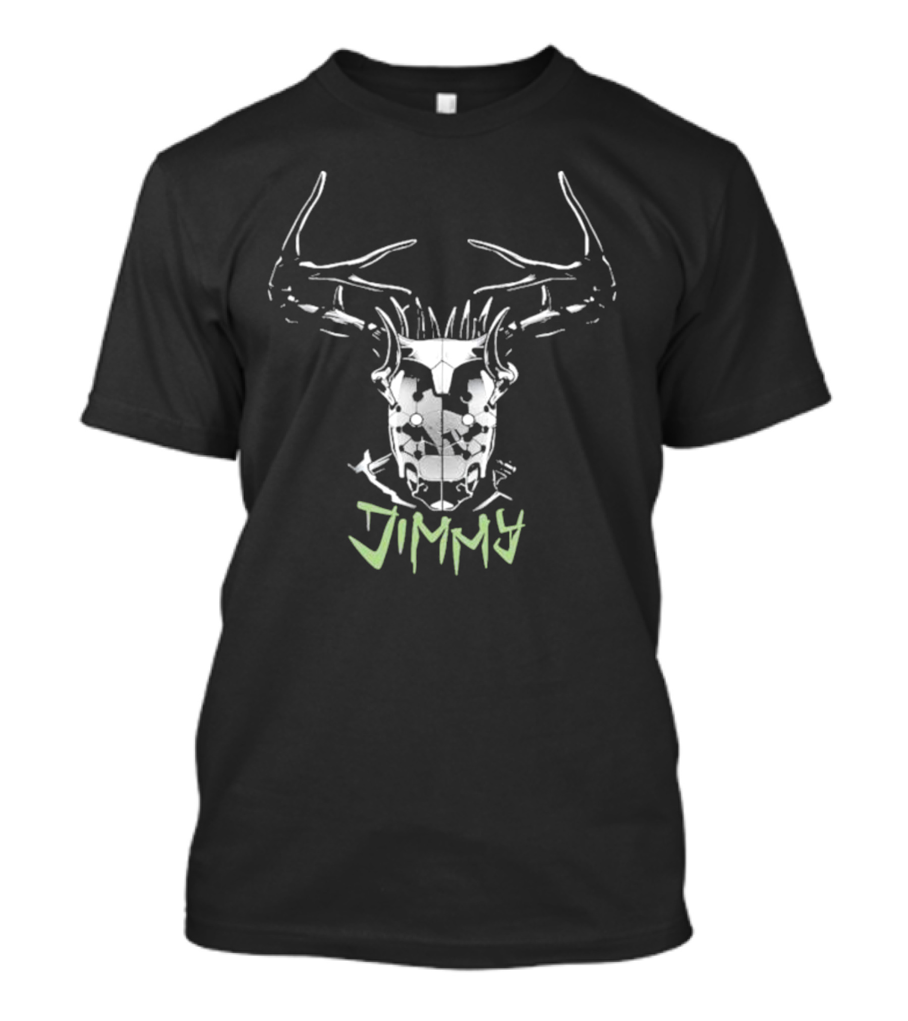 Jimmy Rebel Moon Stag Skull T-Shirt