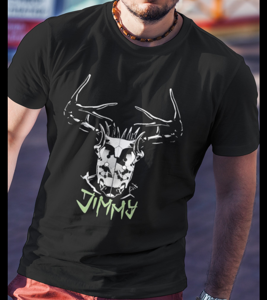 Jimmy Rebel Moon Stag Skull T-Shirt