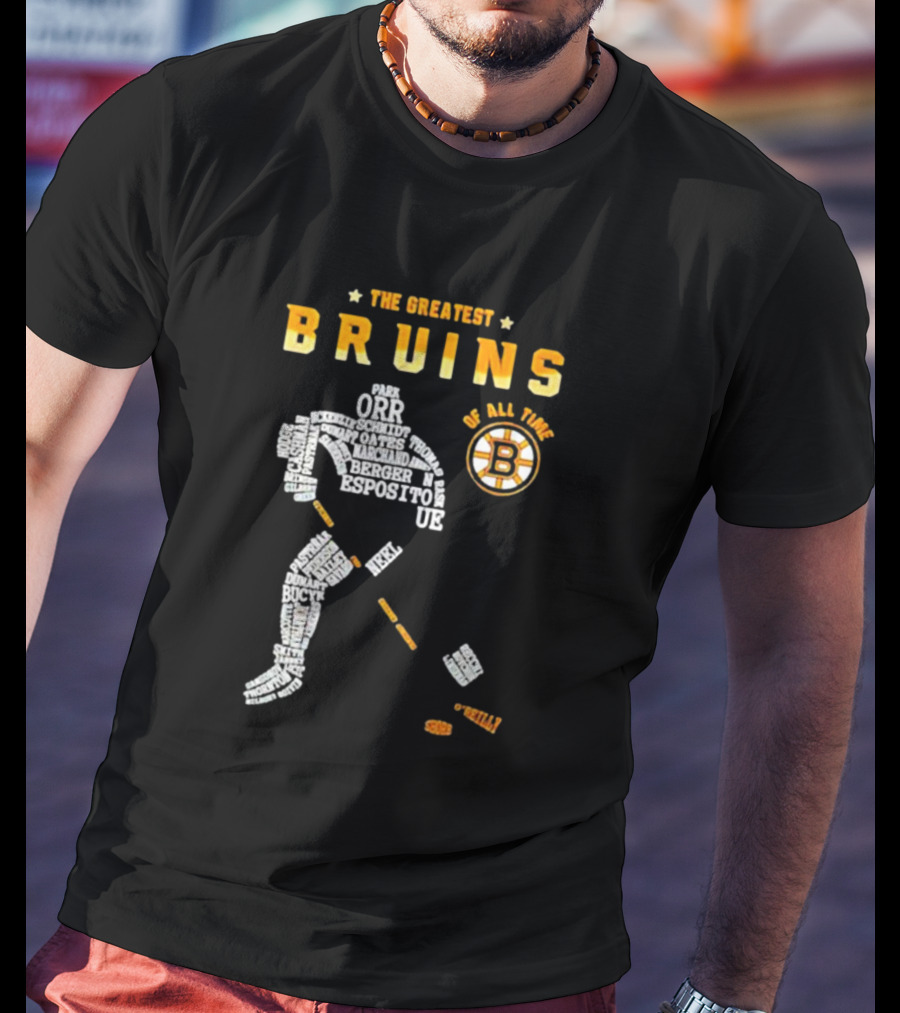 The Greatest Bruins Of All Time Featuring Iconic Names Like Orr And Esposito T-Shirt