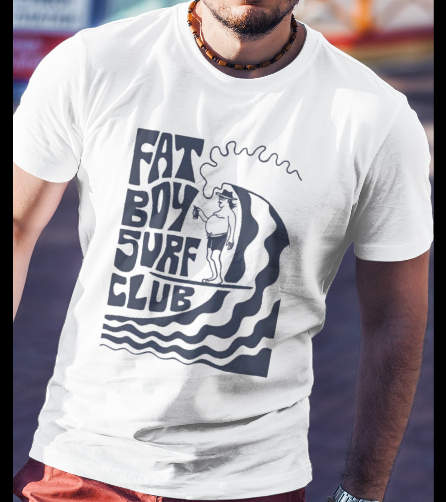 Fat Boy Surf Club Big Wave Jerry Surfing Adventure T-Shirt