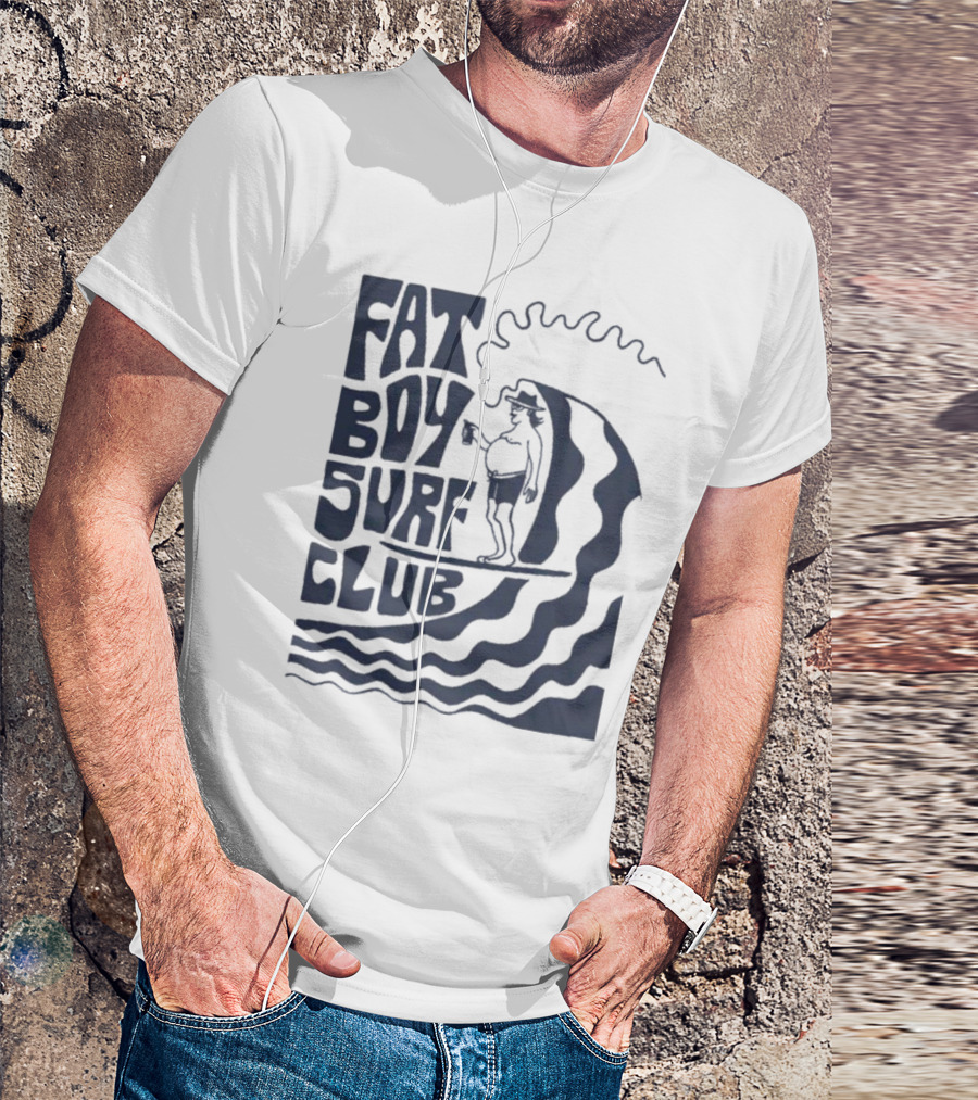 Fat Boy Surf Club Big Wave Jerry Surfing Adventure T-Shirt