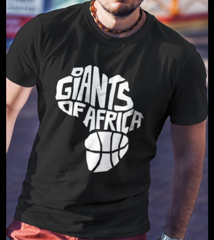 Giants Of Africa Basketball Map T-Shirt