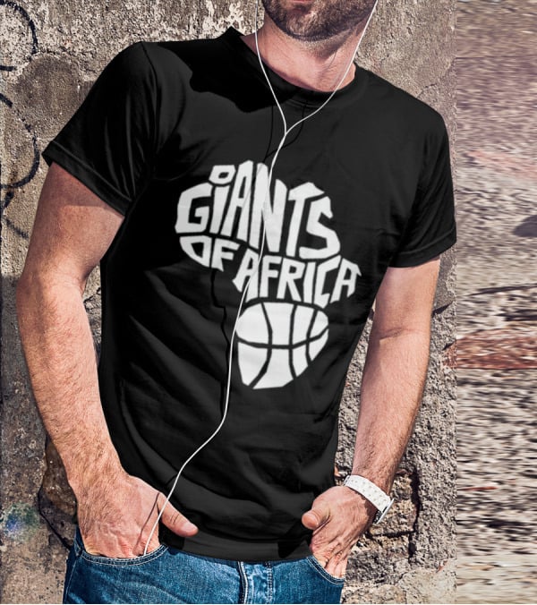 Giants Of Africa Basketball Map T-Shirt