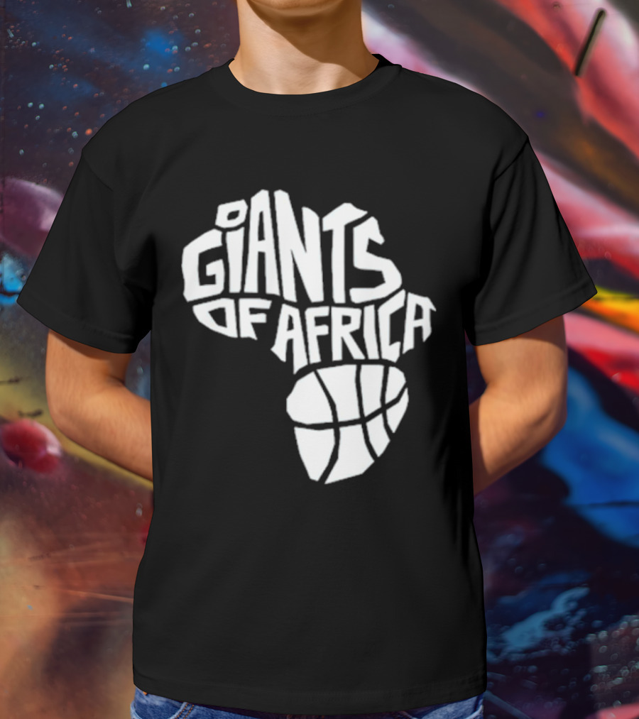 Giants Of Africa Basketball Map T-Shirt
