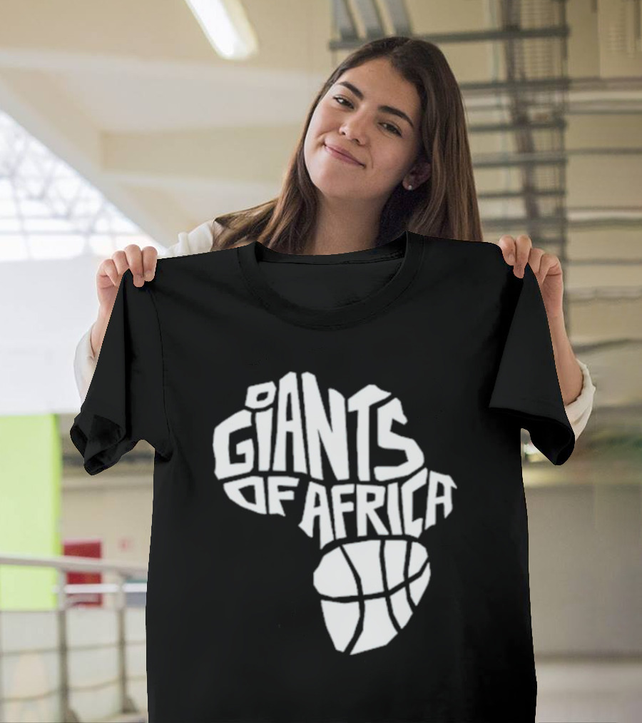 Giants Of Africa Basketball Map T-Shirt