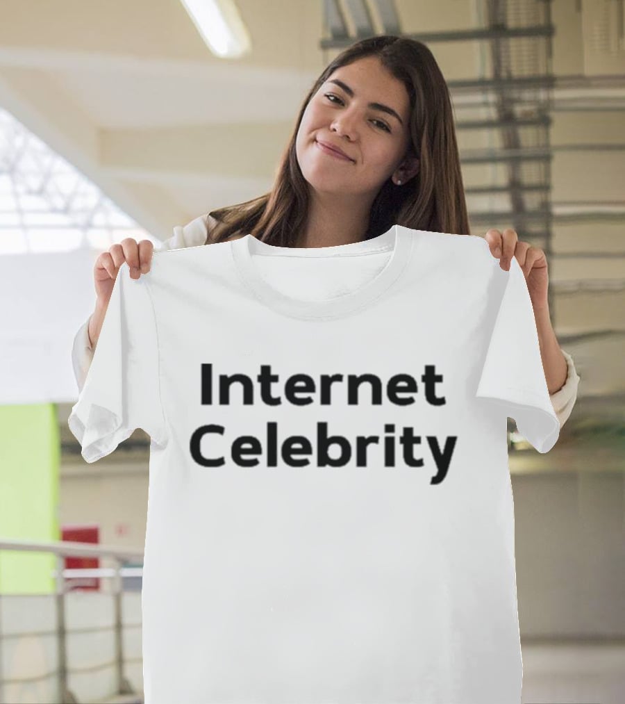 Miave Wearing Internet Celebrity T-Shirt