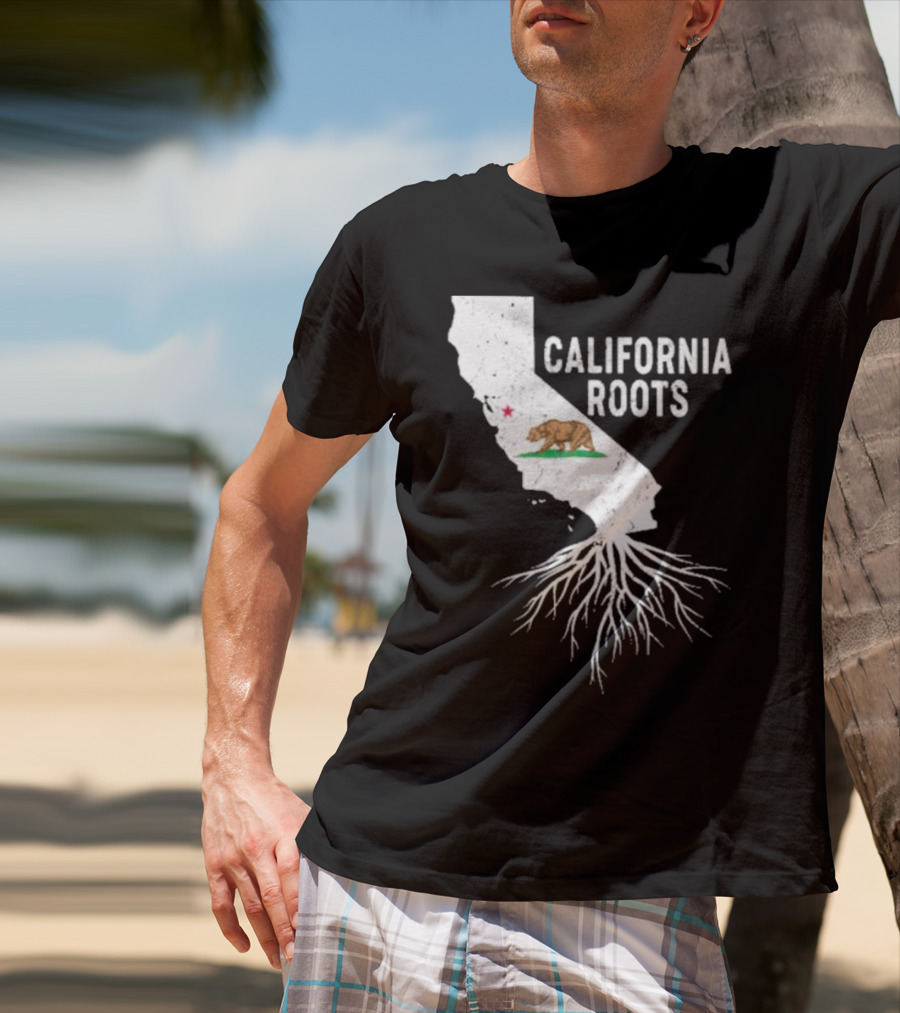 California Roots Bear And State T-Shirt