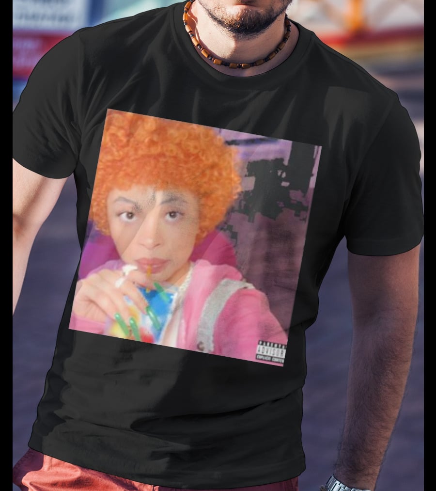 Ice Spice Drinking Colorful Beverage Parental Advisory T-Shirt