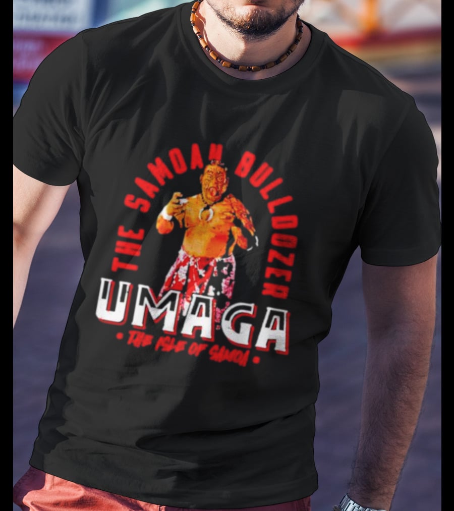 Umaga The Samoan Bulldozer The Isle Of Samoa T-Shirt