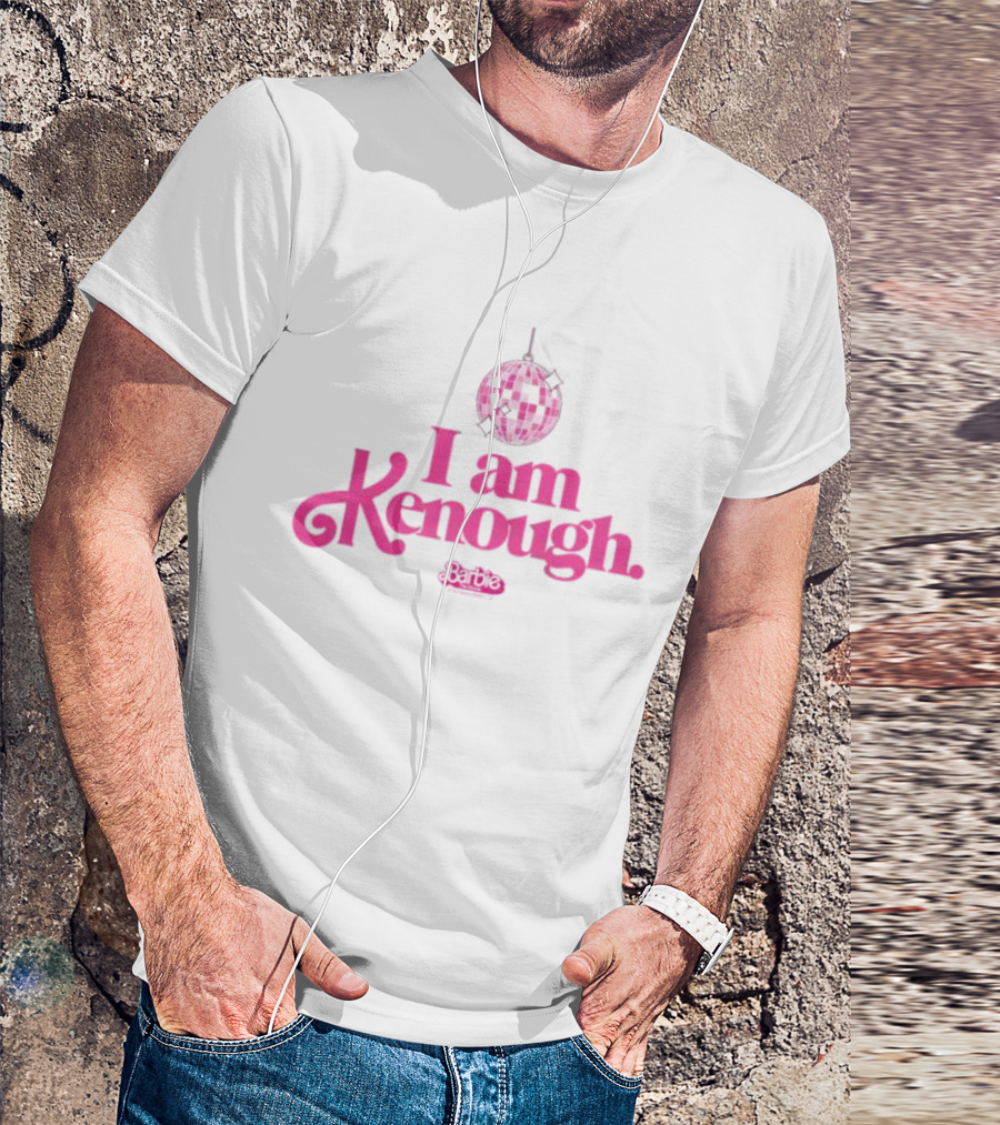 Barbie The Movie I Am Kenough Pink Disco Ball T-Shirt
