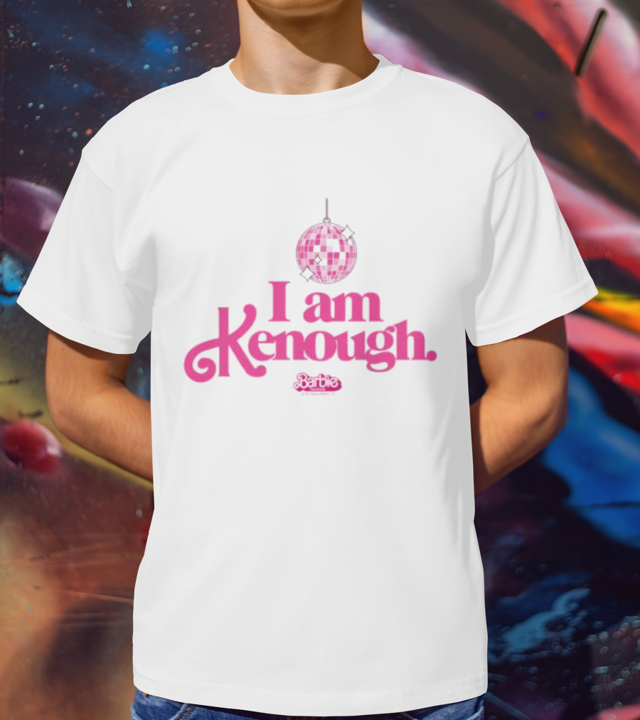 Barbie The Movie I Am Kenough Pink Disco Ball T-Shirt