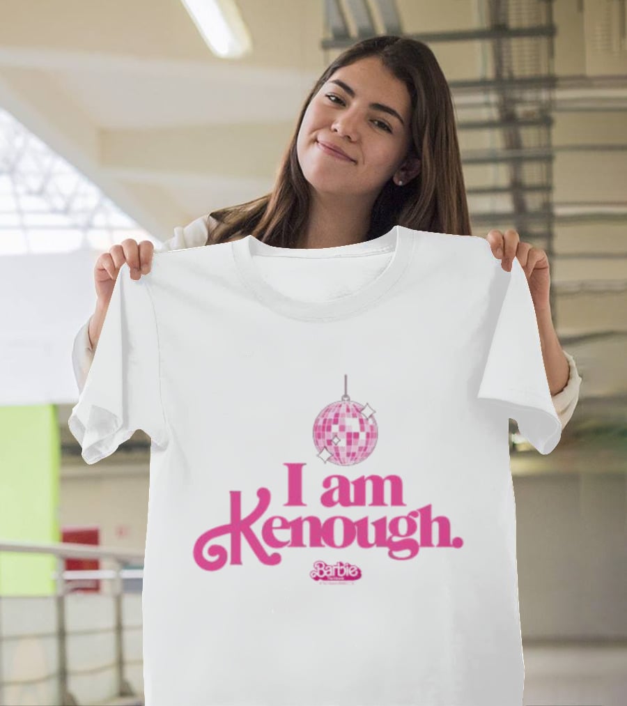 Barbie The Movie I Am Kenough Pink Disco Ball T-Shirt