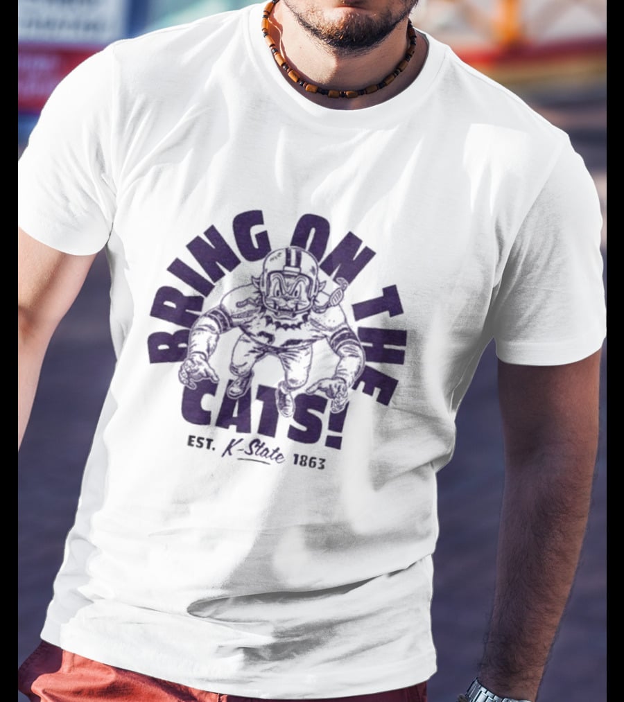 K-State Bring On The Cats Est 1863 Football Mascot T-Shirt