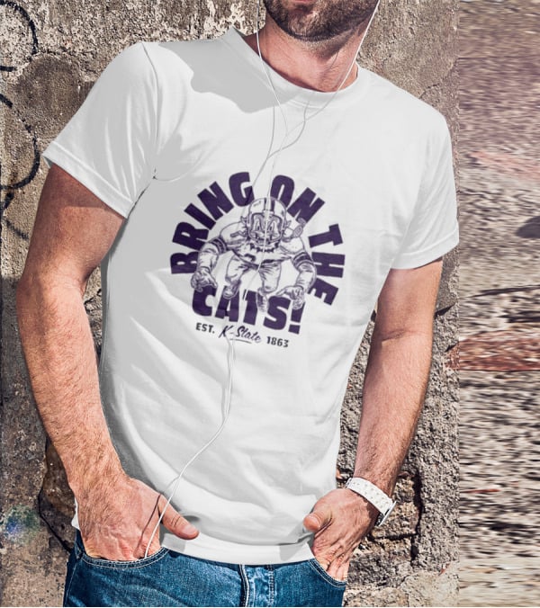 K-State Bring On The Cats Est 1863 Football Mascot T-Shirt