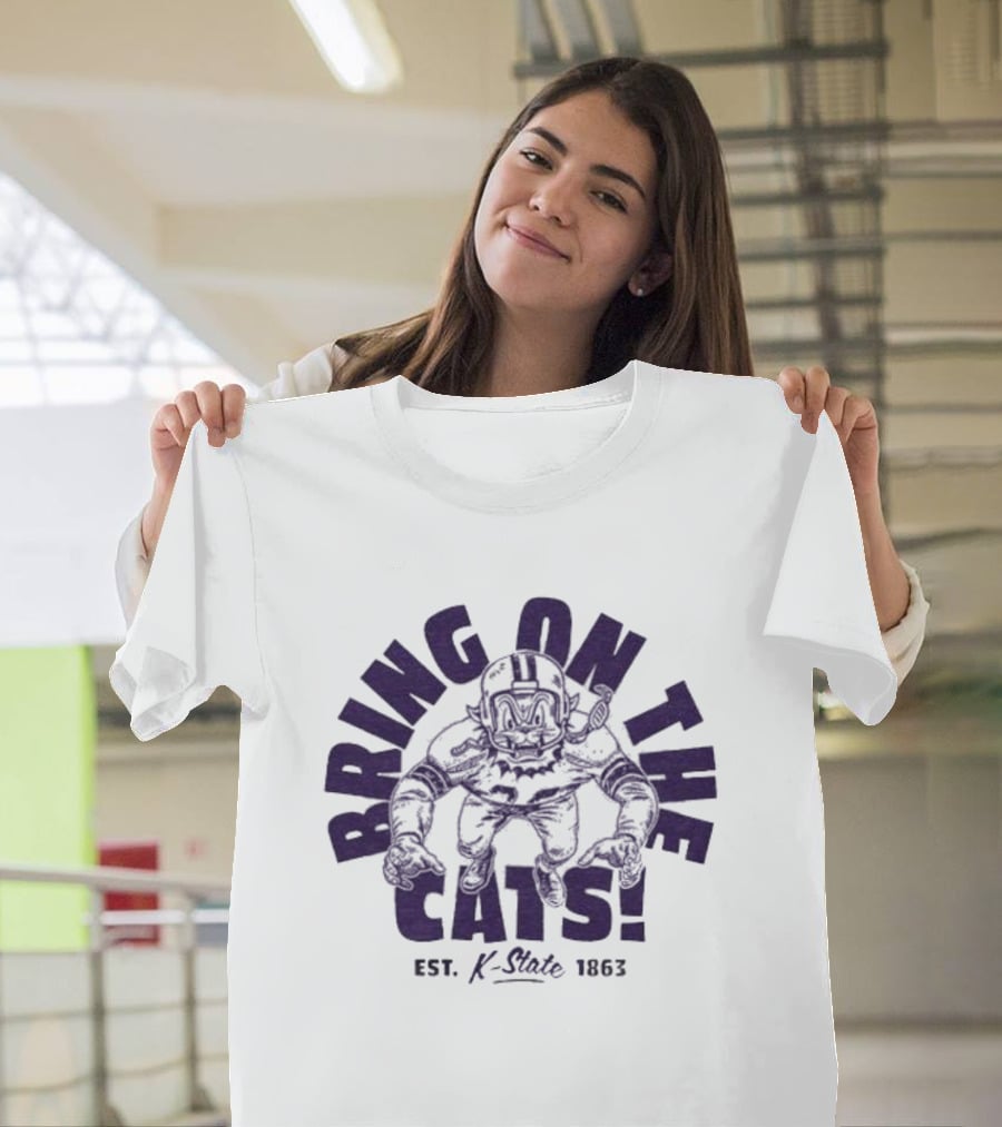 K-State Bring On The Cats Est 1863 Football Mascot T-Shirt