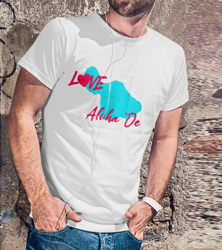 LOVE Aloha 'Oe Maui Island Map T-Shirt
