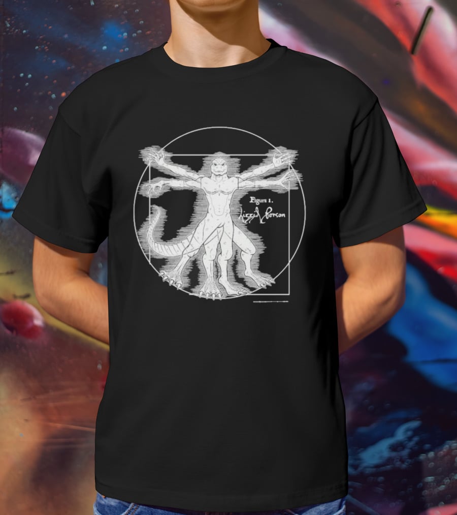 Vitruvian Lizzid Peeple Figure 1 Lizzie Person T-Shirt